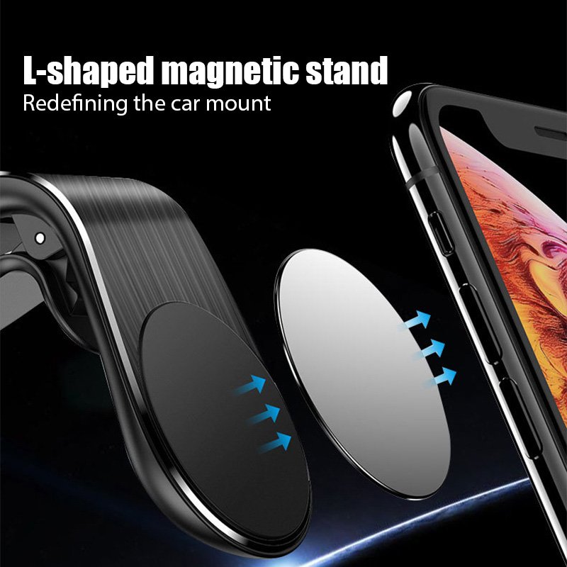 Magnetische l-type universele telefoonhouder in auto telefoon stand clip voor mount auto magnetische telefoon houder pak alle model mobiele telefoon