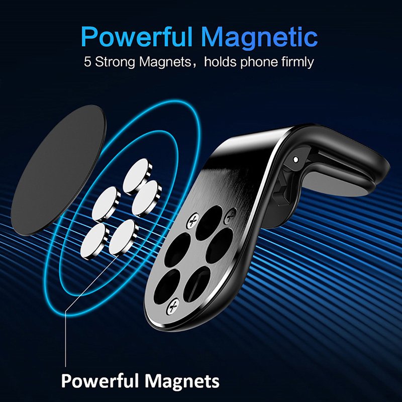 Magnetische l-type universele telefoonhouder in auto telefoon stand clip voor mount auto magnetische telefoon houder pak alle model mobiele telefoon