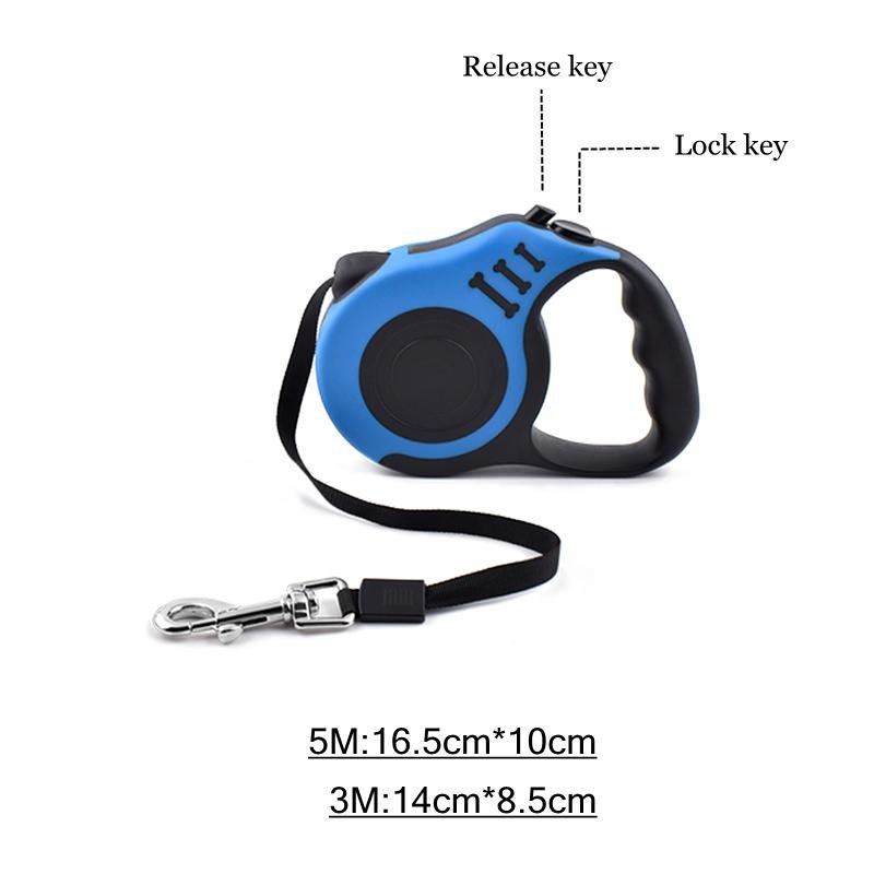Hondenriem 3M 5M Duurzaam Leash Automatische Intrekbare Nylon Kat Lead Extension Puppy Walking Running Lood Roulette Voor hond