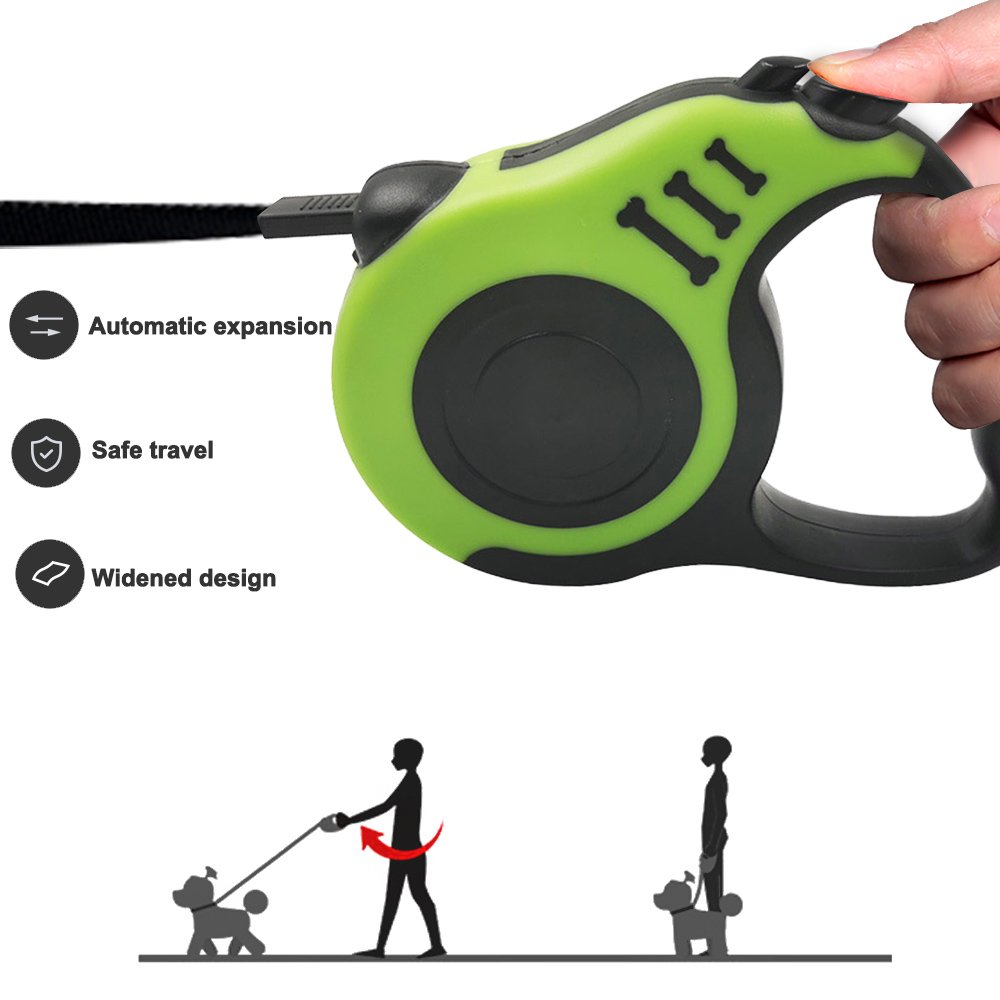 Hondenriem 3M 5M Duurzaam Leash Automatische Intrekbare Nylon Kat Lead Extension Puppy Walking Running Lood Roulette Voor hond