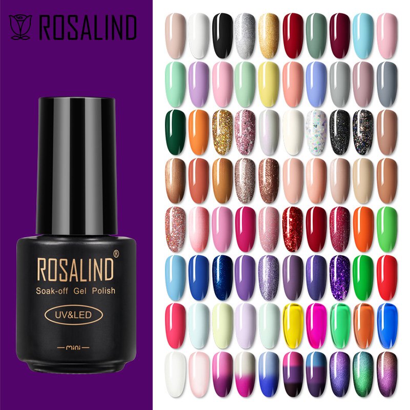 Rosalind Nail Gel Polish Vernissen Semi Permanente Pure Kleur Alle Voor Manicure Soak Off Uv Nagels Art Base Top Coat uv Gel Polish