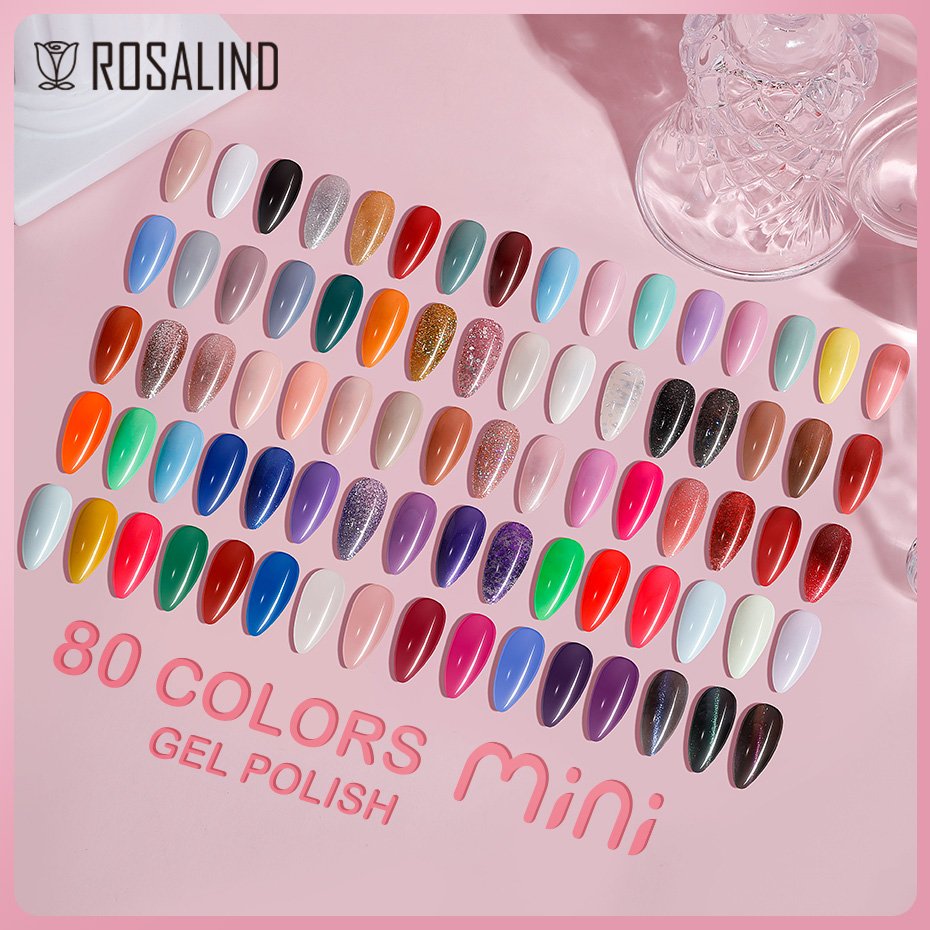 Rosalind Nail Gel Polish Vernissen Semi Permanente Pure Kleur Alle Voor Manicure Soak Off Uv Nagels Art Base Top Coat uv Gel Polish