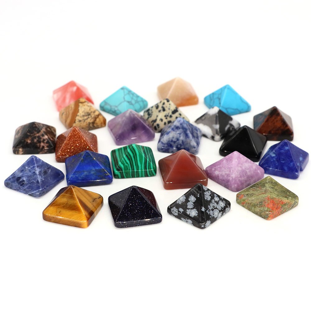 20Mm Natural Crystal Quartz Mini Piramide Healing Stones Amethist Edelstenen Punt Toren Meditatie Home Decor Ambachten Sieraden Groothandel