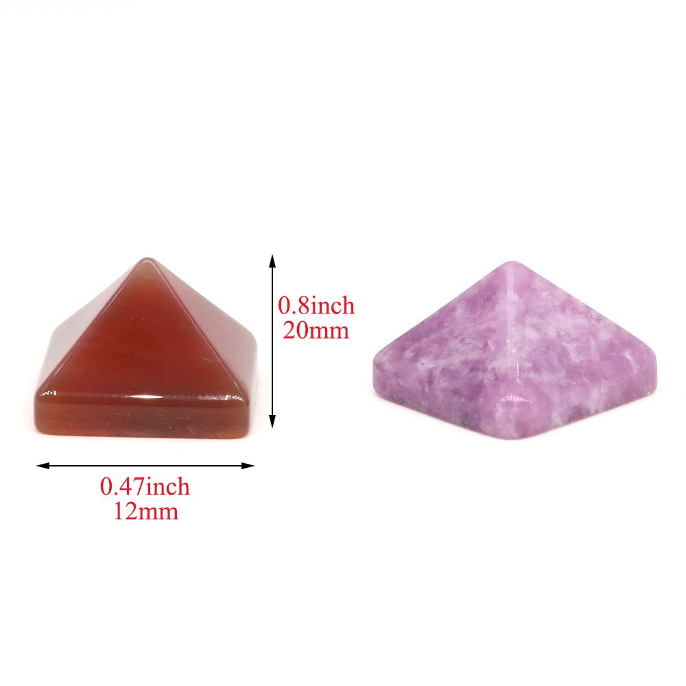 20Mm Natural Crystal Quartz Mini Piramide Healing Stones Amethist Edelstenen Punt Toren Meditatie Home Decor Ambachten Sieraden Groothandel