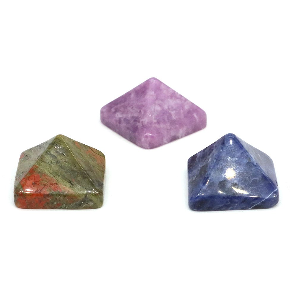 20Mm Natural Crystal Quartz Mini Piramide Healing Stones Amethist Edelstenen Punt Toren Meditatie Home Decor Ambachten Sieraden Groothandel