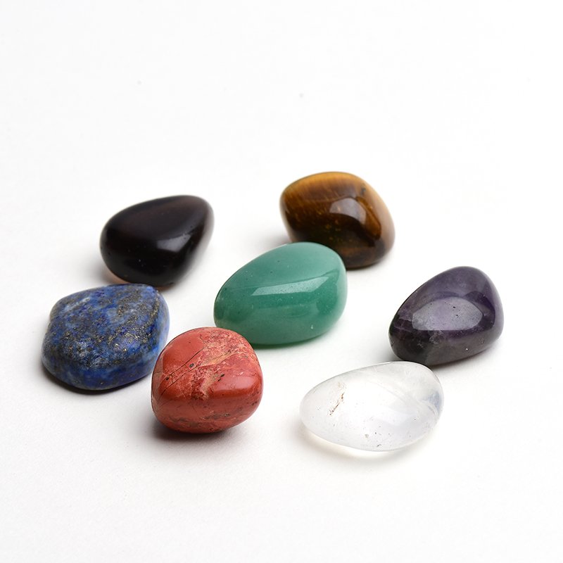 Natuurlijke Quartz Zeven Chakra Steen 7 Kleuren Set Yoga Chakra Lrregular Handmatig Polijsten Reiki Healing Kristallen Steen Stenen Comfo