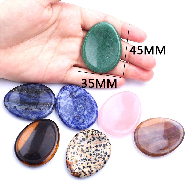 Mooie Zeven Chakra Vergeet Zorgen Stenen Crystal Healing Succes Rijkdom Gezondheid Reiki Home Energy Edelsteen Duim Massage Stenen
