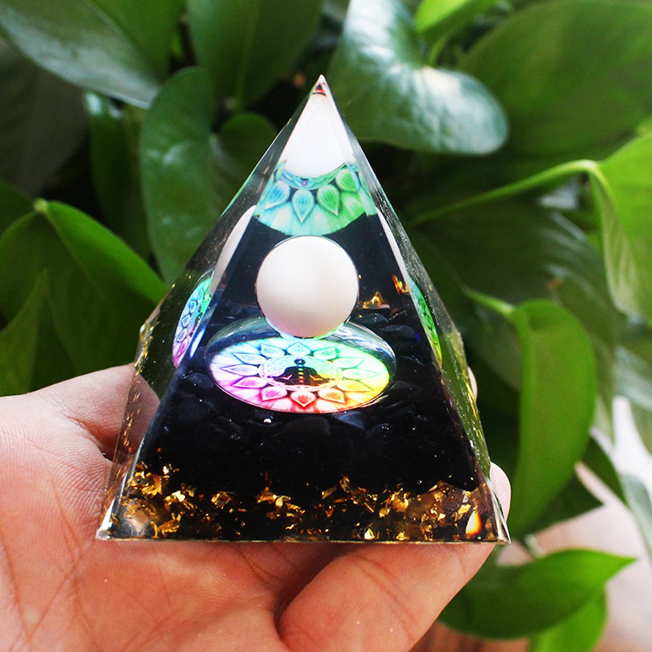 Energie Generator Orgone Piramide Amethist Peridot Healing Natuurlijke Kristal Reiki Chakra Generator Orgonite Piramide Meditatie Tool