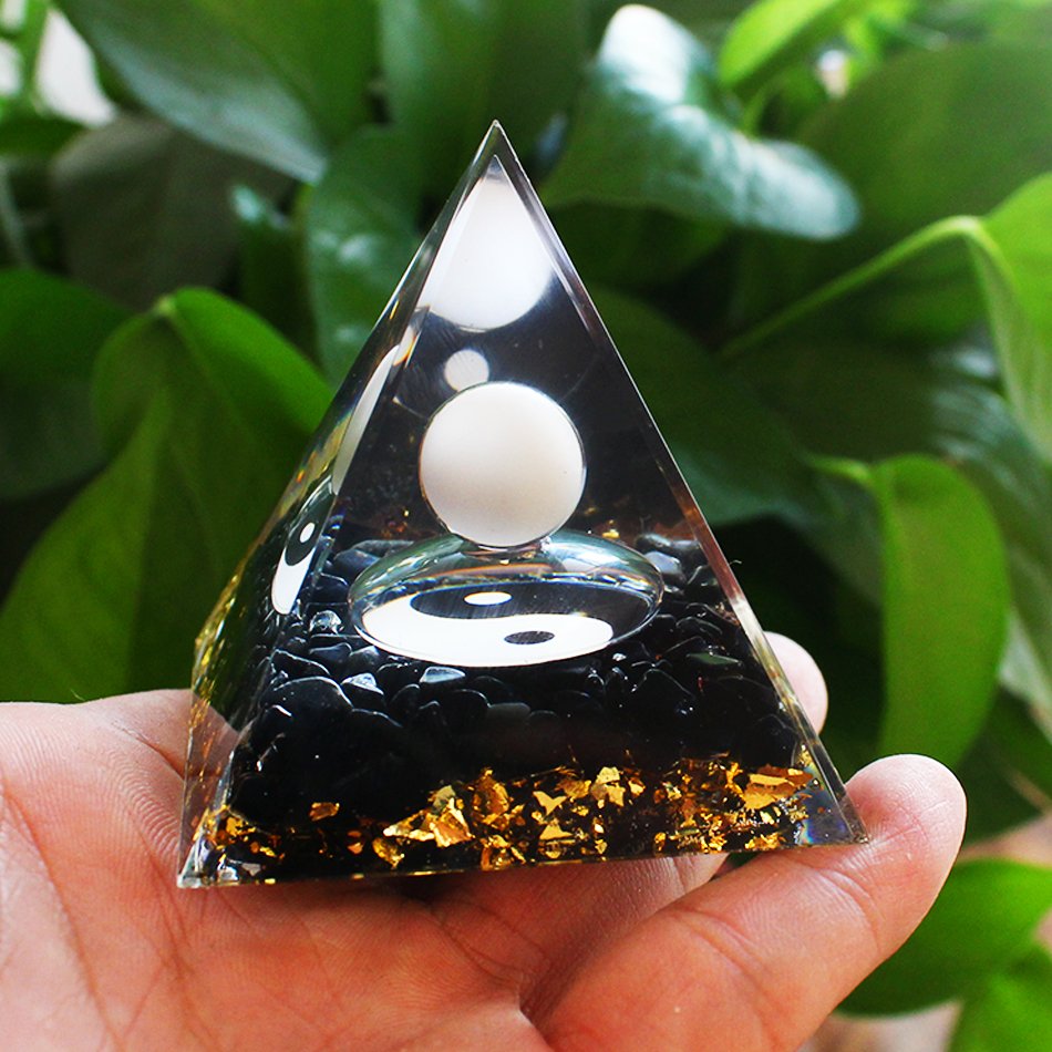 Energie Generator Orgone Piramide Amethist Peridot Healing Natuurlijke Kristal Reiki Chakra Generator Orgonite Piramide Meditatie Tool