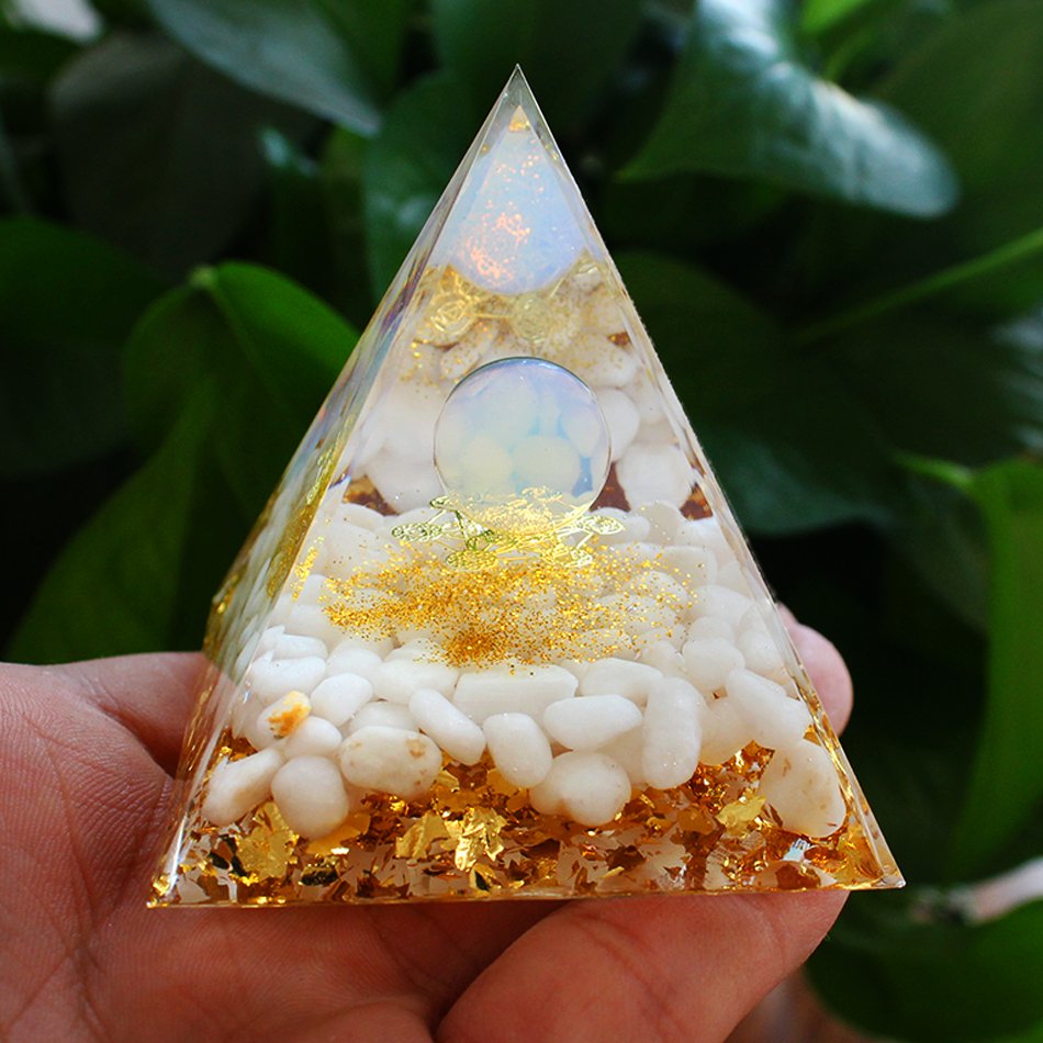 Energie Generator Orgone Piramide Amethist Peridot Healing Natuurlijke Kristal Reiki Chakra Generator Orgonite Piramide Meditatie Tool