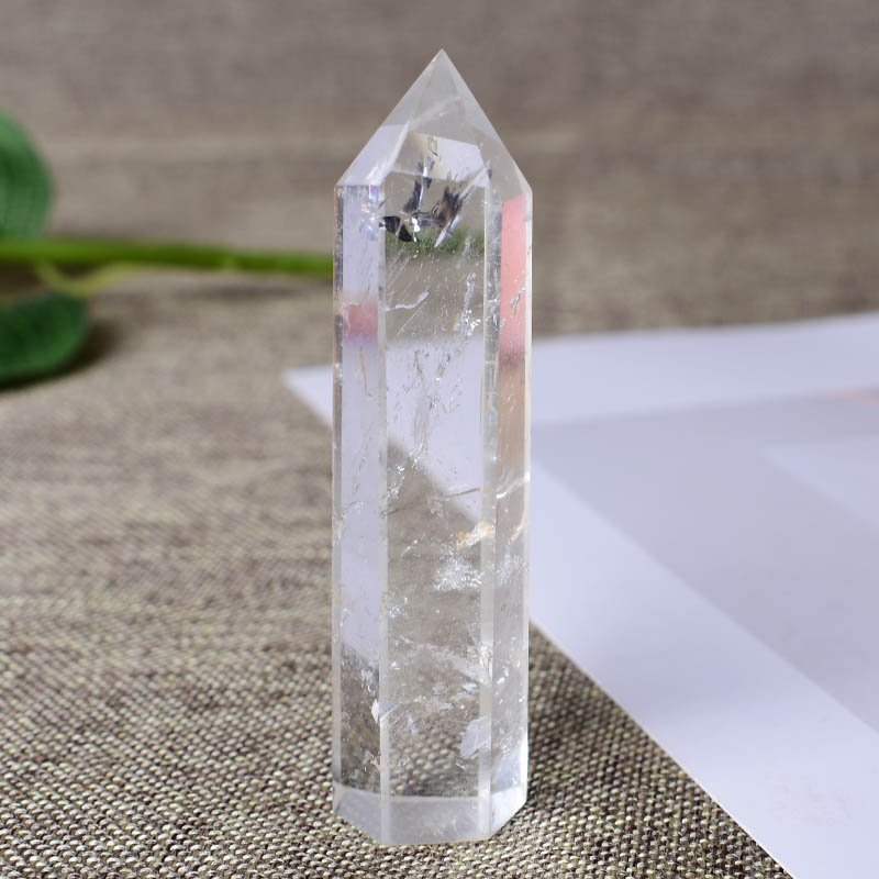 1Pc Natural Crystal Clear Quartz Crystal Point Wand Meditatie Healing Steen Woondecoratie Reiki Tower Mooie Ornament Gift 1Pc Natural Crystal Clear Quartz Crystal Point Wand Meditatie Healing Steen Woondecoratie Reiki Tower Mooie Ornament Gift