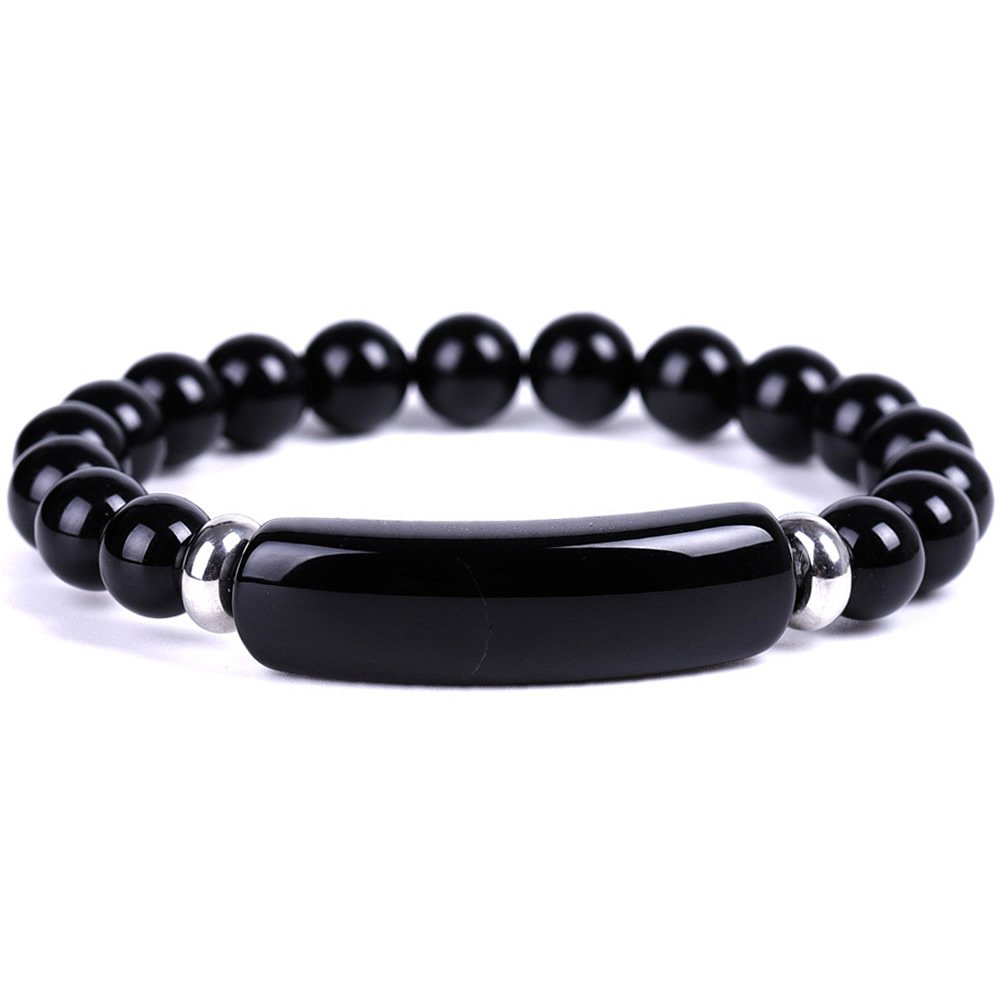 8 Mm Natuursteen Strand Kralen Armband Reiki Healing Roze Kwarts Aventurijn Agaat Rose Crystal Rechthoek Bar Bedels Armbanden