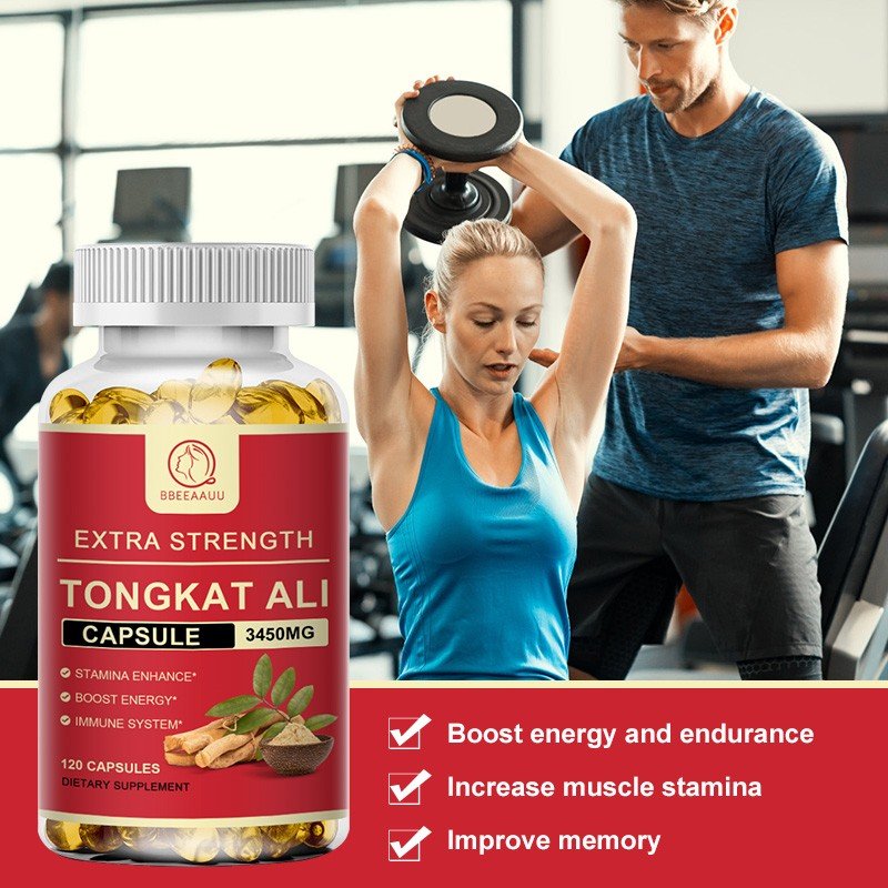 Bbeeaauu Biologische Tongkat Ali Wortel Capsules Uithoudingsvermogen Ondersteuning Ondersteuning Energie & Gezond Immuunsysteem Verhogen Spier Gezondheid Voedsel Voor Mannen