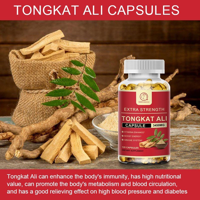 Bbeeaauu Biologische Tongkat Ali Wortel Capsules Uithoudingsvermogen Ondersteuning Ondersteuning Energie & Gezond Immuunsysteem Verhogen Spier Gezondheid Voedsel Voor Mannen