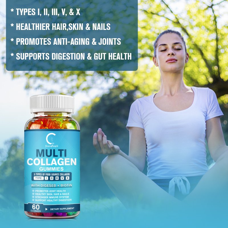 Catfit Nieuwste Biologische Collageen Supplement Gummies Anti-Aging Verstevigende Huid Mollig Whitening Huid & Gezondheidszorg Snack Voedsel