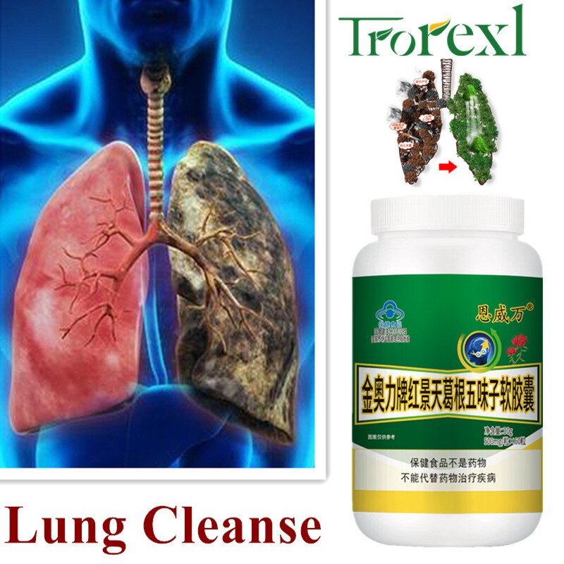 Lung Reinigen Detox Pillen Slijm Remover Astma Relief Luchtwegen Clearing Capsules Supplementen Relief Hoogteziekte