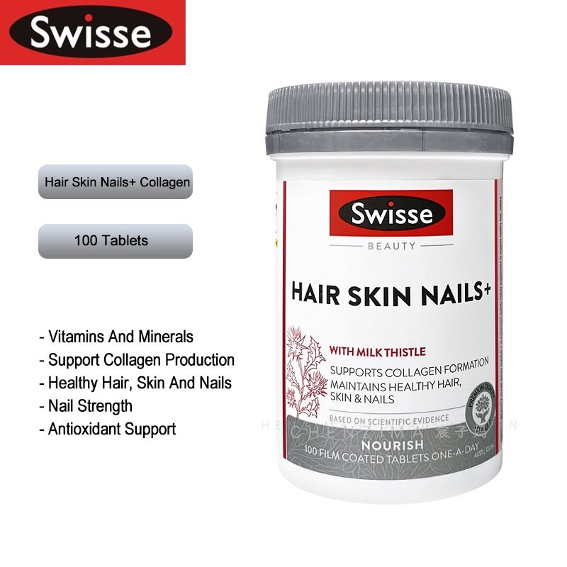 Australië Swisse Haarverzorging Skin Nail Care Collageen 100 Tabletten Bellezza Eiwit Capsules Voor Vrouwen Gezondheid & Wellness Supplementen