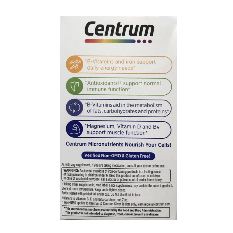 Gratis Verzending Centrum Man Multiviamin/Multimineral Supplement 120 Tabletten