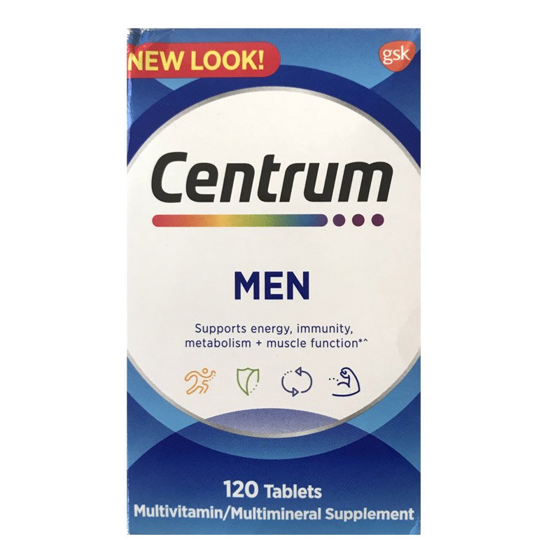 Gratis Verzending Centrum Man Multiviamin/Multimineral Supplement 120 Tabletten