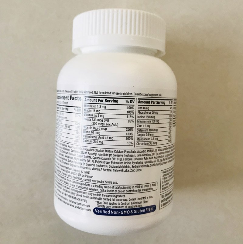 Gratis Verzending Centrum Man Multiviamin/Multimineral Supplement 120 Tabletten
