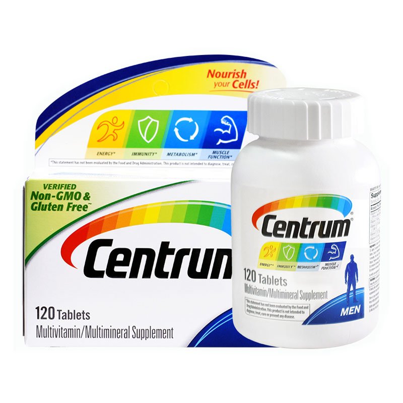 Gratis Verzending Centrum Man Multiviamin/Multimineral Supplement 120 Tabletten