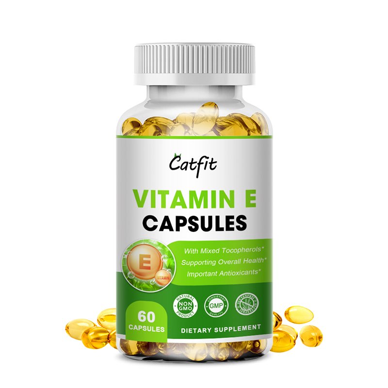 Catfit Samengestelde Vitamine E Capsule Antioxidant Sproet Verwijdering Huidverzorging V-E Versterken Immuny Hart En Hersenen & Eye Gezondheid