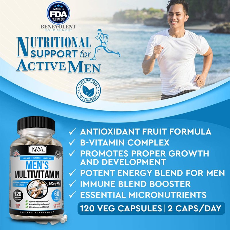 Mannen Multivitamine-Multimineral Dagelijks Supplement Om Een Gezonde Prostaat Vegetarische Capsules Mannen Multivitamine-Multimineral Dagelijks Supplement Om Een Gezonde Prostaat Vegetarische Capsules