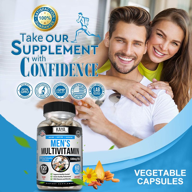 Mannen Multivitamine-Multimineral Dagelijks Supplement Om Een Gezonde Prostaat Vegetarische Capsules Mannen Multivitamine-Multimineral Dagelijks Supplement Om Een Gezonde Prostaat Vegetarische Capsules