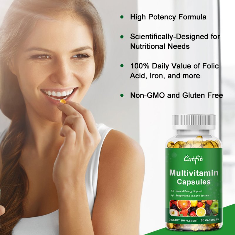 Catfit Meerdere Samengestelde Vitamine Capsule Anti-Alopecia Huid Reparatie Lever Gezondheid & Energie Zorg Verbeteren Bloedarmoede Vitamine Deficiëntie