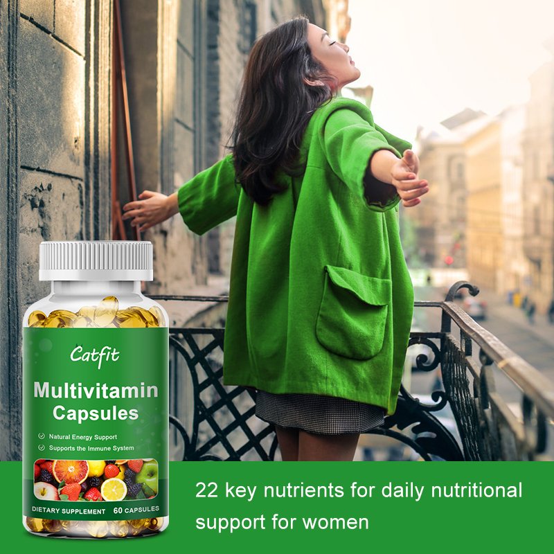 Catfit Meerdere Samengestelde Vitamine Capsule Anti-Alopecia Huid Reparatie Lever Gezondheid & Energie Zorg Verbeteren Bloedarmoede Vitamine Deficiëntie
