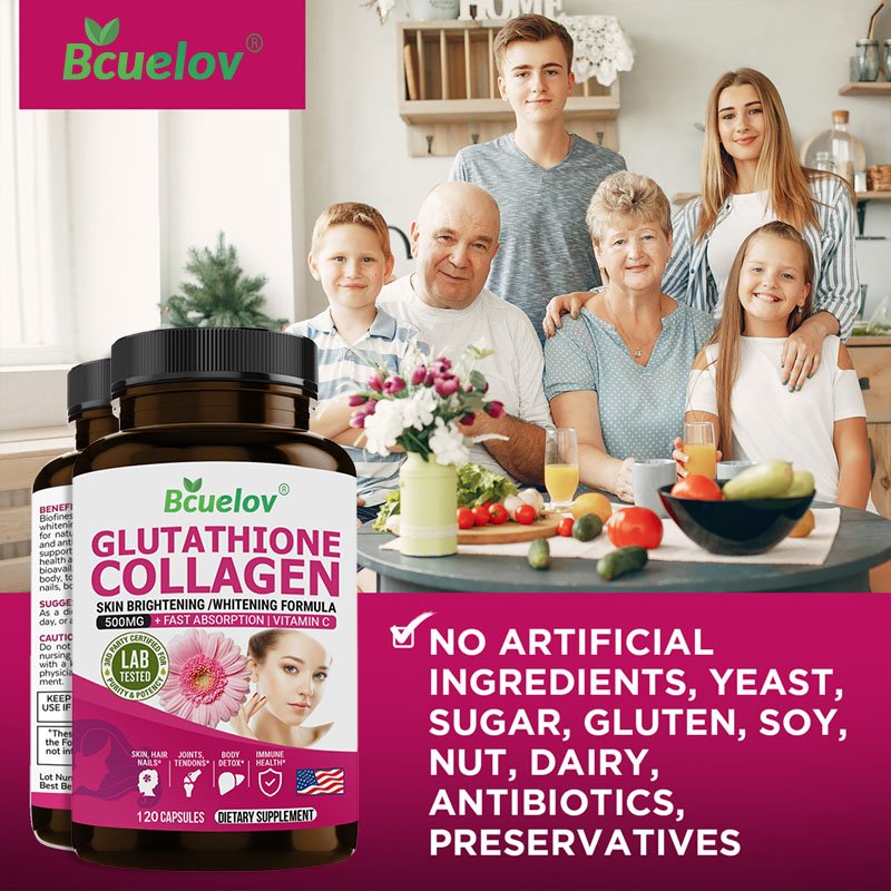 Gehydrolyseerd Collageen Antioxidant-Verhelderende & Whitening-Huid Haar Nagels Botten Gewrichten Lever Detox Immuniteit Hersenen Gezondheid