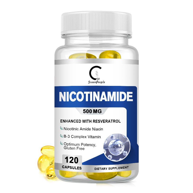 Gp Greenpeople Vit B3 Nicotinamide Capsule Ondersteunt Skin Cell Gezondheid Vitamine B3 Supplement Bleekt Verlicht Vlekken & Verheldert Huid