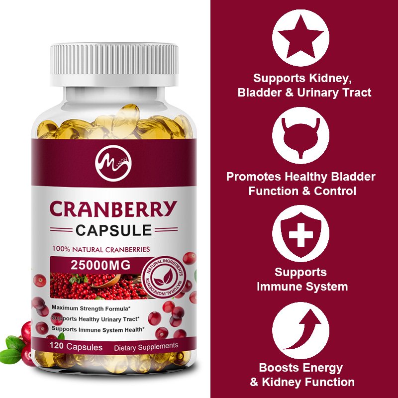 Minch Biologische Cranberry Extract Ondersteunt Urinewegen Gezondheid Blaas Gezondheid Krachtige Antioxidant Rijke Vita C Capsule Supplement