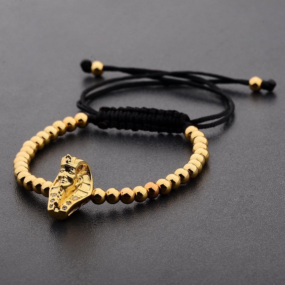 Frankrijk Egypte Paar Armband Sieraden Legering Kleur Zilver Kleur Legering Farao Vorm Armband Beste Cadeau Voor Mannen En Vrouwen Sieraden
