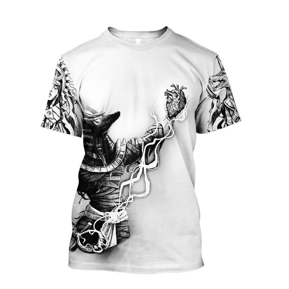 2022 Oude Egypte Godin Farao Mannen Korte Mouw T-shirt 3D Afdrukken Unisex Kleding Pullover Polyester