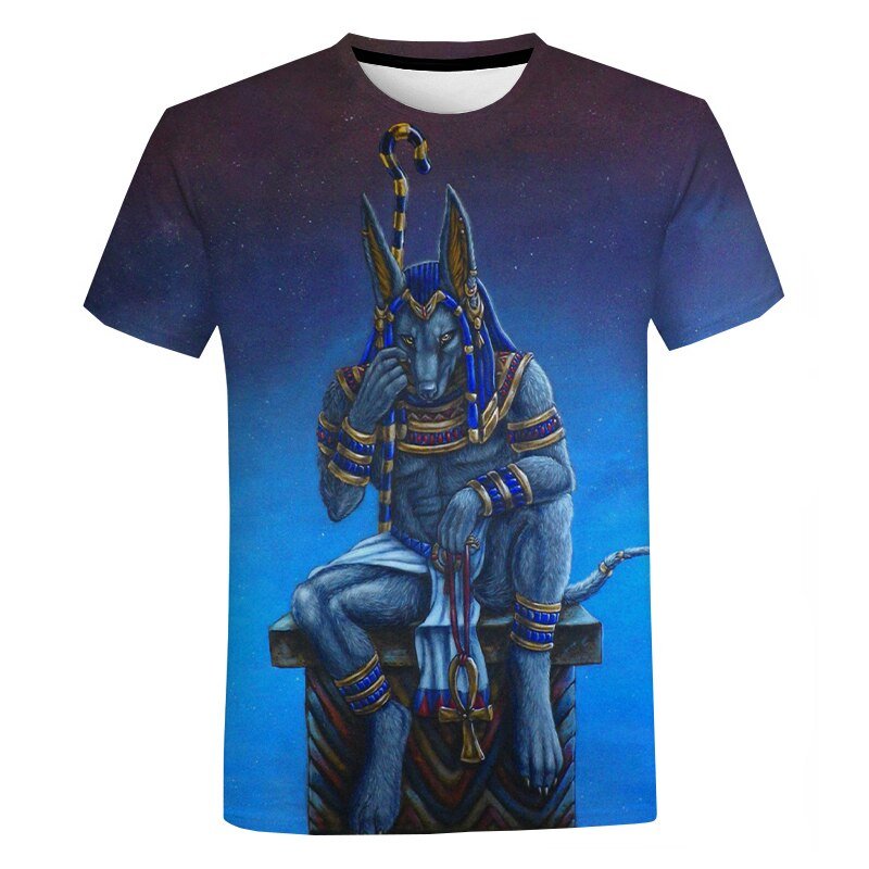 2021 Nieuwe Retro Stijl Oude Horus Egyptische God Oog Van Egypte Farao Anubis 3D T Shirts Mannen Vrouwen Harajuku Oversized t-shirt