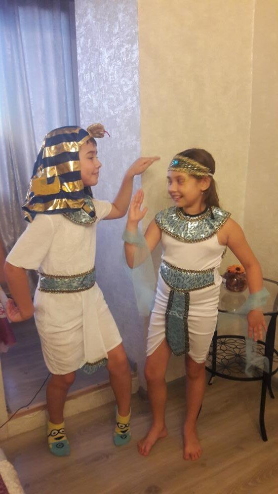 Halloween Nijl Egyptische Farao Cleopatra Kostuums Cosplay Meisjes Kostuum Egypte Prinses Prins Familie Party Dress