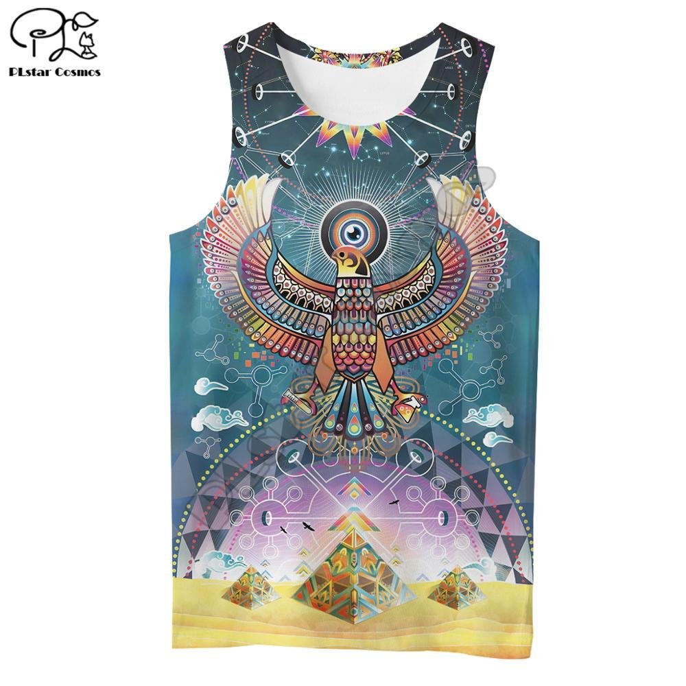 Plstar Cosmos Horus Egyptische God Oog Van Egypte Farao Anubis Gezicht Symbool 3Dprint Unisex Zomer Vest/Tank Top mens Womens S-7