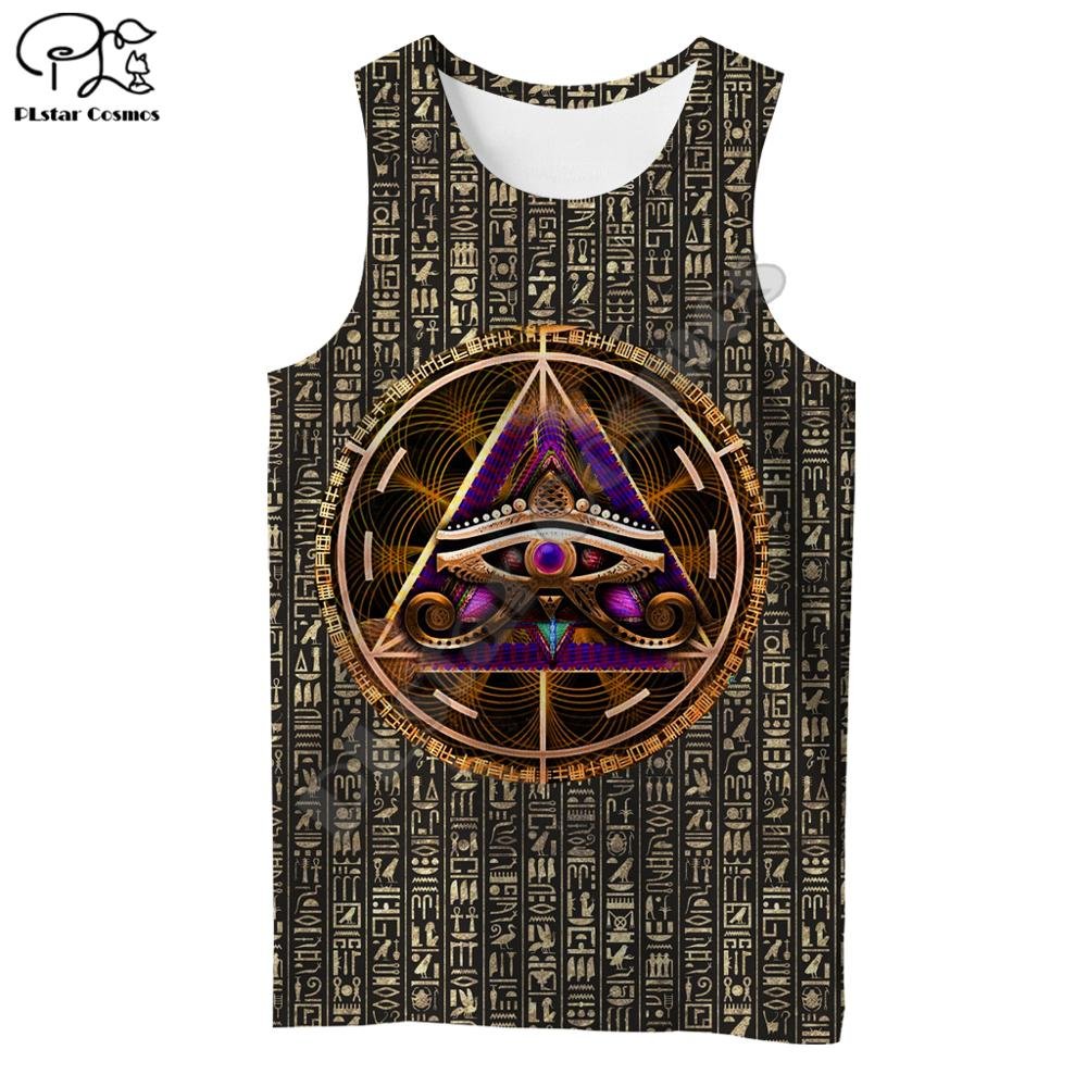 Plstar Cosmos Horus Egyptische God Oog Van Egypte Farao Anubis Gezicht Symbool 3Dprint Unisex Zomer Vest/Tank Top mens Womens S-7