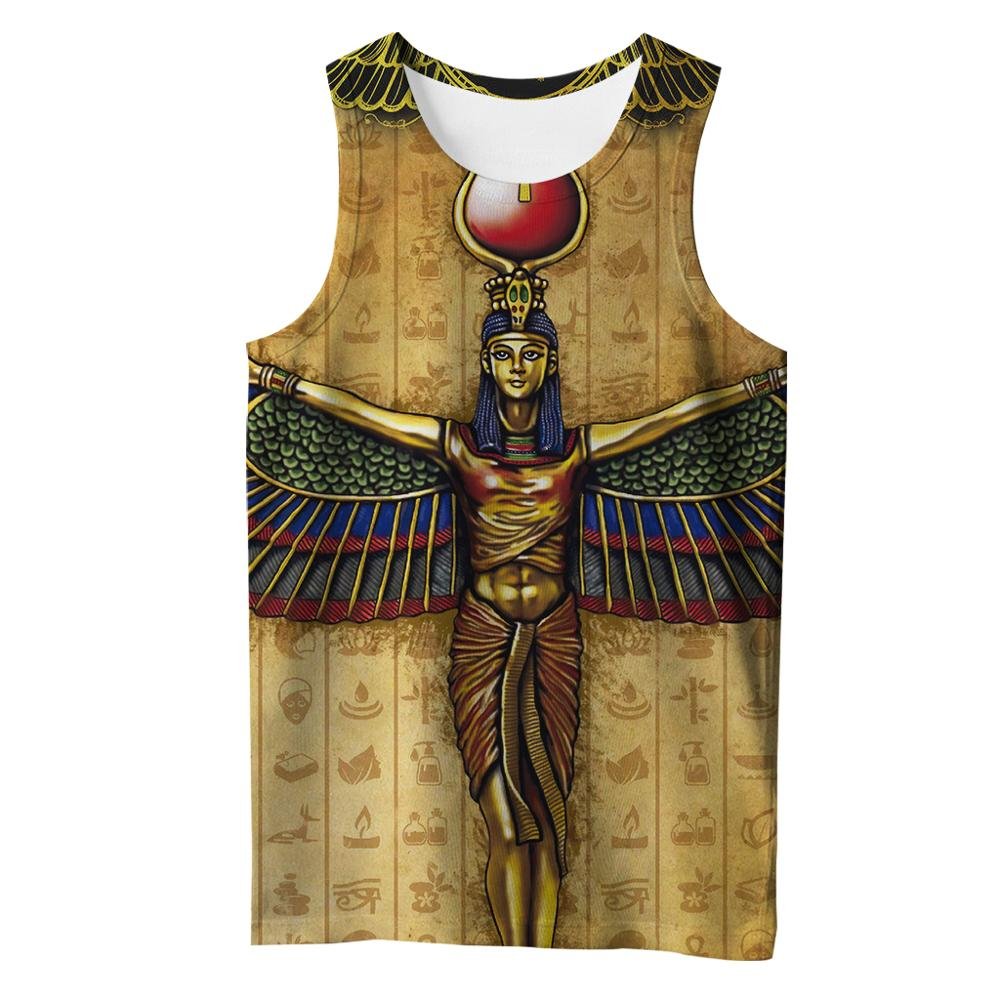 Plstar Cosmos Horus Egyptische God Oog Van Egypte Farao Anubis Gezicht Symbool 3Dprint Unisex Zomer Vest/Tank Top mens Womens S-7