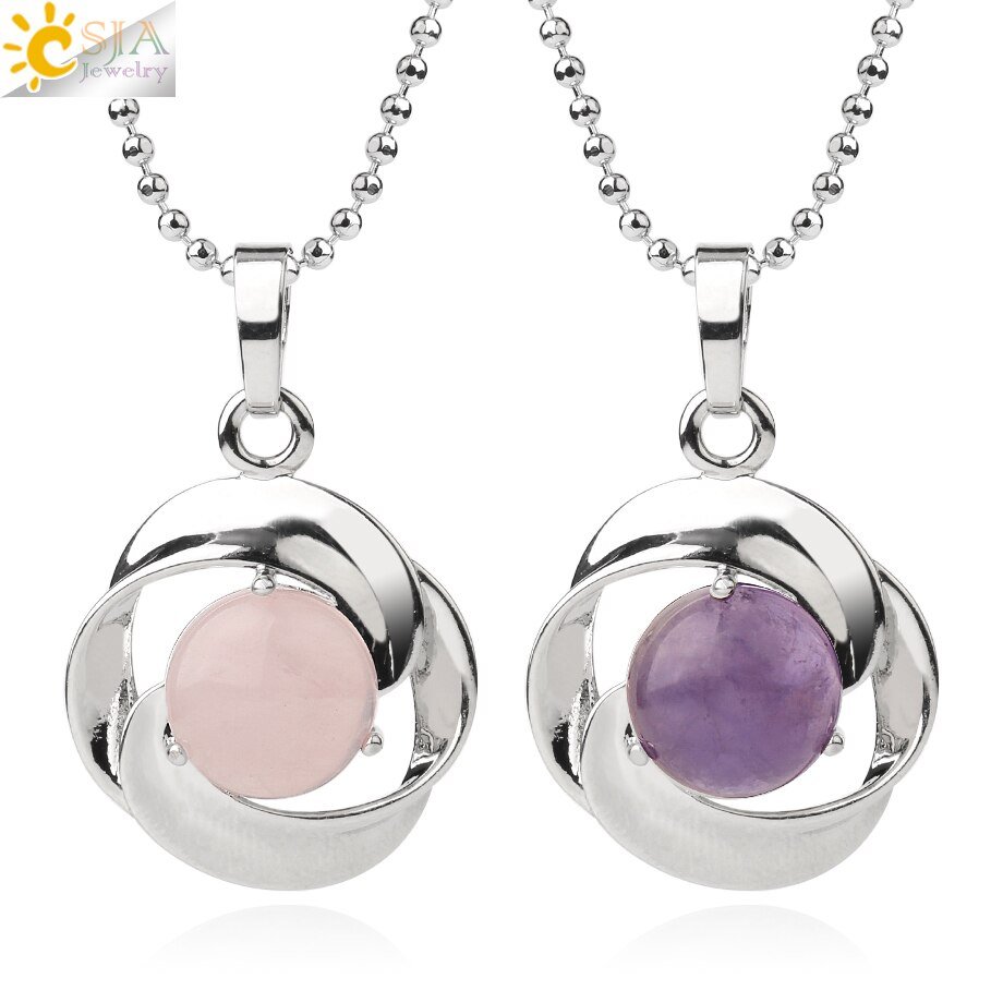 Csja Natuursteen Hanger Ketting Zilver Kleur Rose Bloem Tiny Hangers Cabochon Reiki Crystal Vrouwen Charm Sieraden G502 Csja Natuursteen Hanger Ketting Zilver Kleur Rose Bloem Tiny Hangers Cabochon Reiki Crystal Vrouwen Charm Sieraden G502