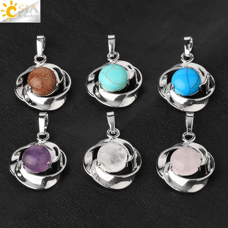Csja Natuursteen Hanger Ketting Zilver Kleur Rose Bloem Tiny Hangers Cabochon Reiki Crystal Vrouwen Charm Sieraden G502 Csja Natuursteen Hanger Ketting Zilver Kleur Rose Bloem Tiny Hangers Cabochon Reiki Crystal Vrouwen Charm Sieraden G502