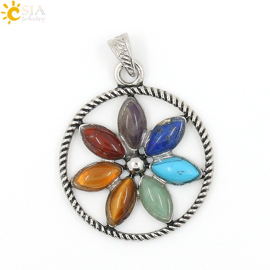 Csja Chakra Natuursteen Kristallen Hanger Engelenvleugels Cho Ku Rei Gezondheid Amulet 7 Reiki Yoga Sieraden Ketting Hangers E015