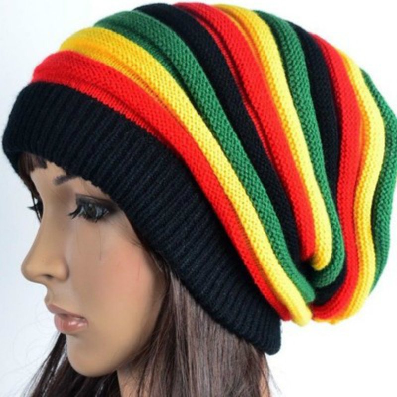 Pom Pom Winter Hip Hop Hoed Bob Marley Jamaicaanse Rasta Reggae Multi-color Gestreepte Beanie Hoeden Voor Mens Vrouwen mutsen Ski Muts Pom Pom Winter Hip Hop Hoed Bob Marley Jamaicaanse Rasta Reggae Multi-color Gestreepte Beanie Hoeden Voor Mens Vrouwen mutsen Ski Muts