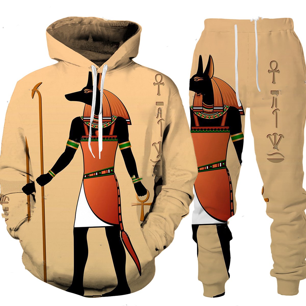 Mannen Oude Egypte Oog Van Horus God 3D Print Hoodie Broek Set Vrouwen Casual Egyptische Tribal Kleding Hoodie/broek/Suits