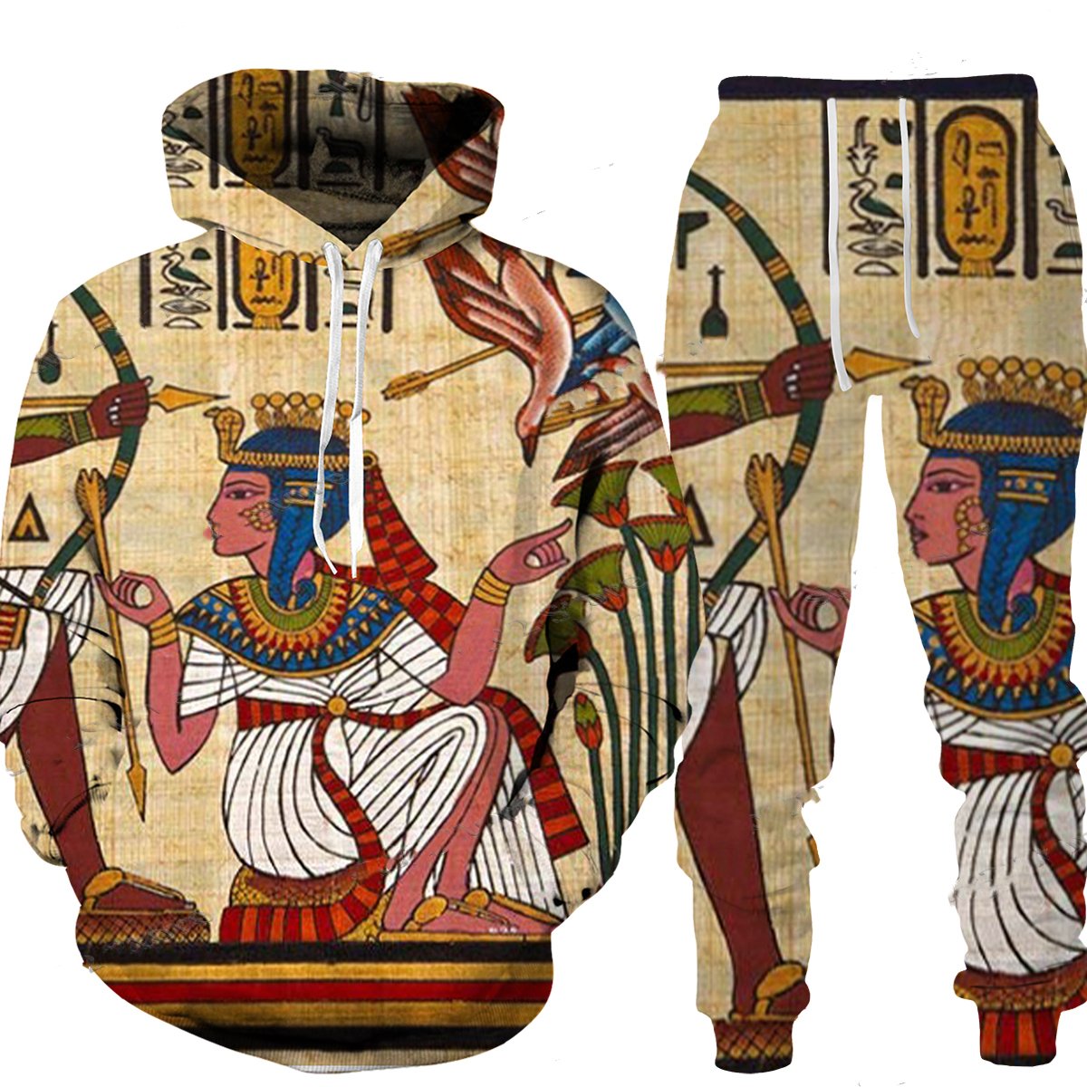 Mannen Oude Egypte Oog Van Horus God 3D Print Hoodie Broek Set Vrouwen Casual Egyptische Tribal Kleding Hoodie/broek/Suits