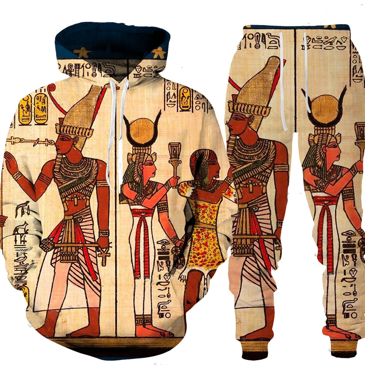 Mannen Oude Egypte Oog Van Horus God 3D Print Hoodie Broek Set Vrouwen Casual Egyptische Tribal Kleding Hoodie/broek/Suits