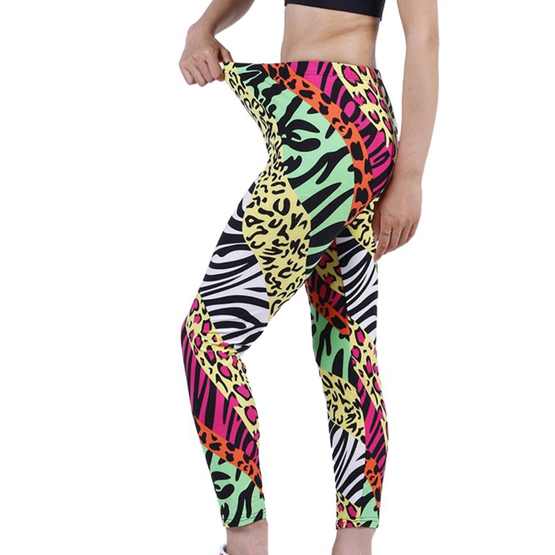 Ygyeeg Push Up Leggings Vrouwen Luipaard Fitness Black Leggins Sexy Hoge Taille Legins Workout Blad Patroon Polyester Jeggings
