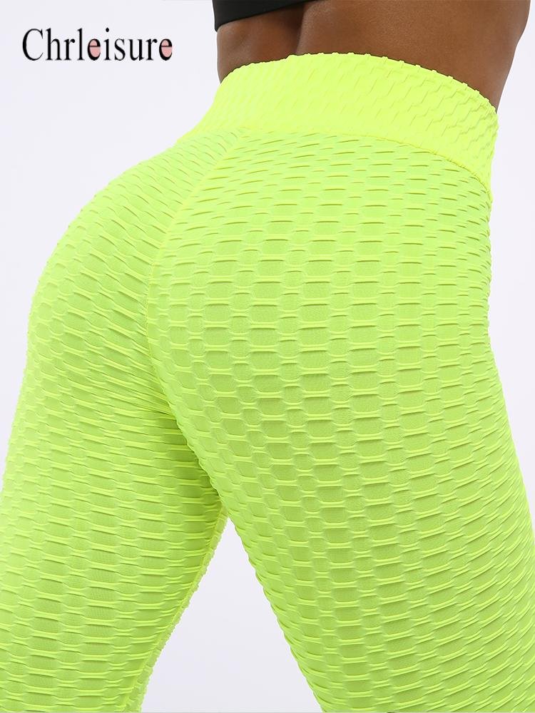 Chrleisure Fitness Leggings Vrouwen Sexy Hoge Taille Sport Leggings Naadloze Push Up Zwart Leggings Vrouwelijke Workout Effen Broek