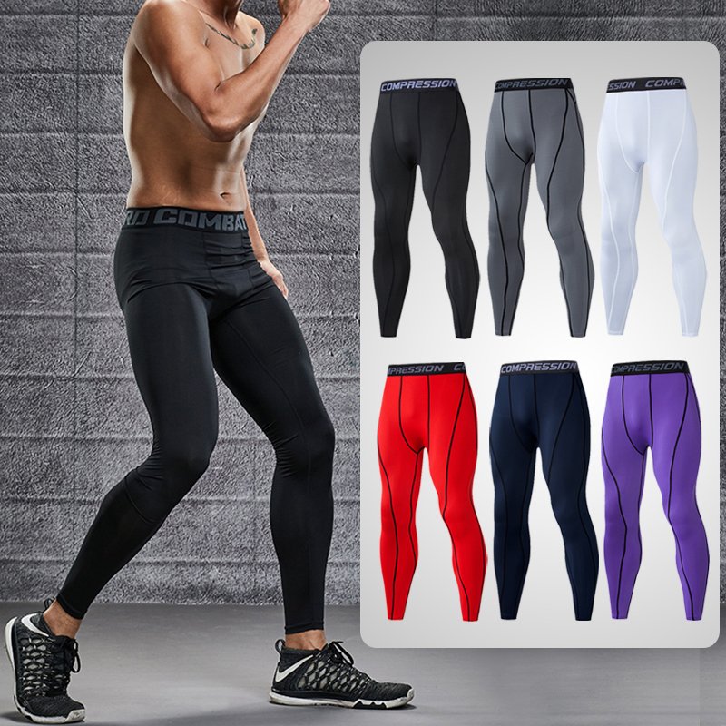 Mannen Compressie Broek Mannelijke Panty Leggings Voor Running Gym Sport Fitness Quick Dry Fit Joggings Workout Wit Zwart Broek